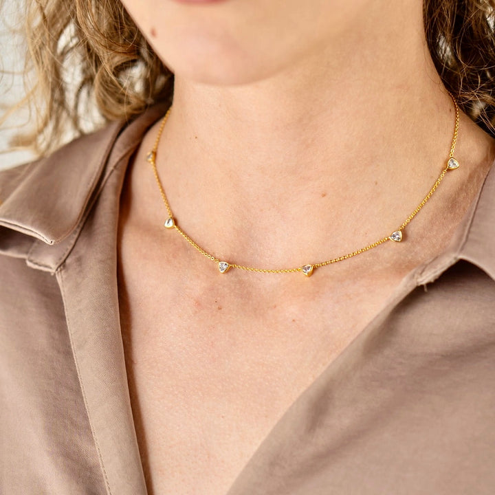 Stud Drop Necklace