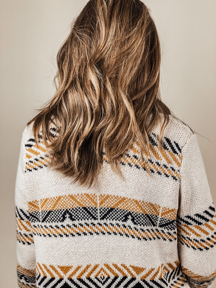 Geo Striped Cardigan