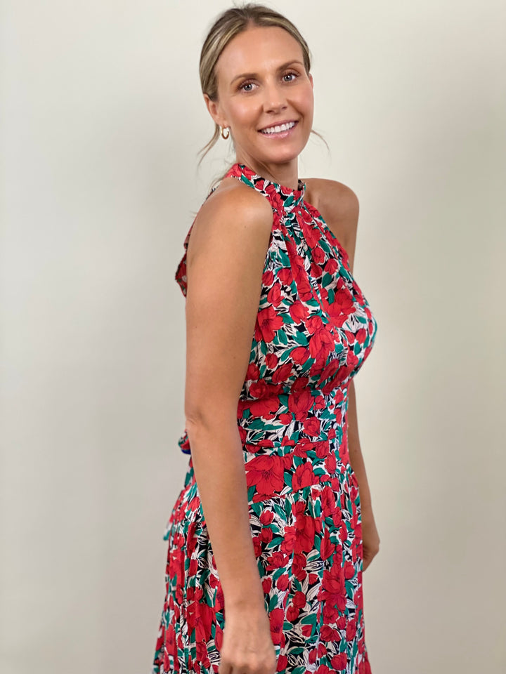 Poppy Halter Midi Dress
