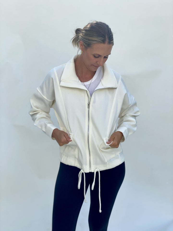 Drawstring Zip-Up