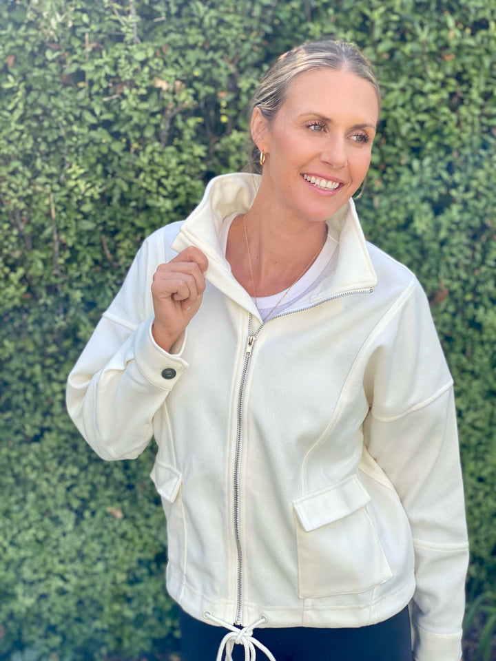 Drawstring Zip-Up