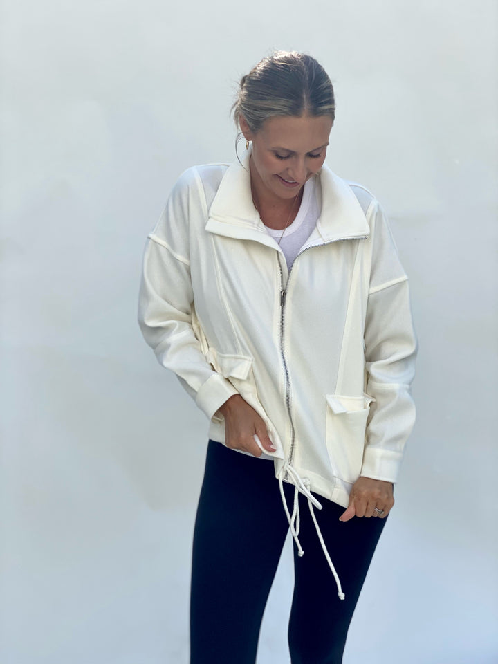 Drawstring Zip-Up