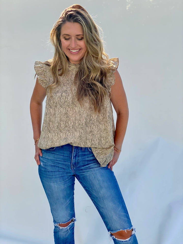 Ruffled Smocked Top