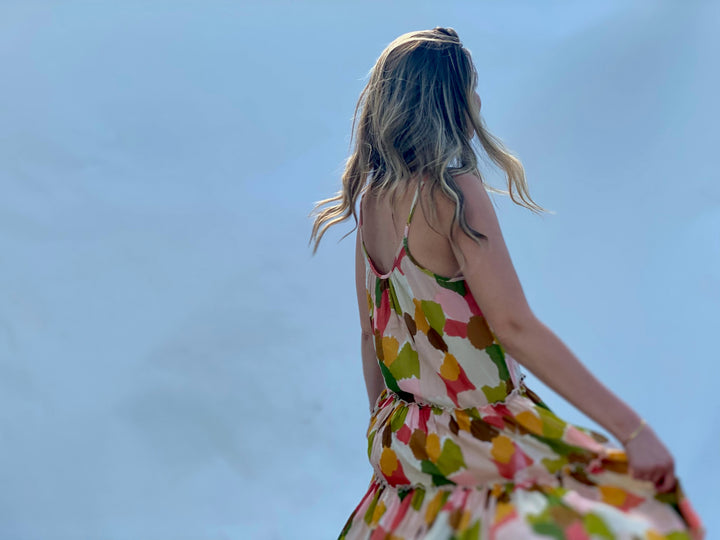 Multi Color Cotton Shift Dress