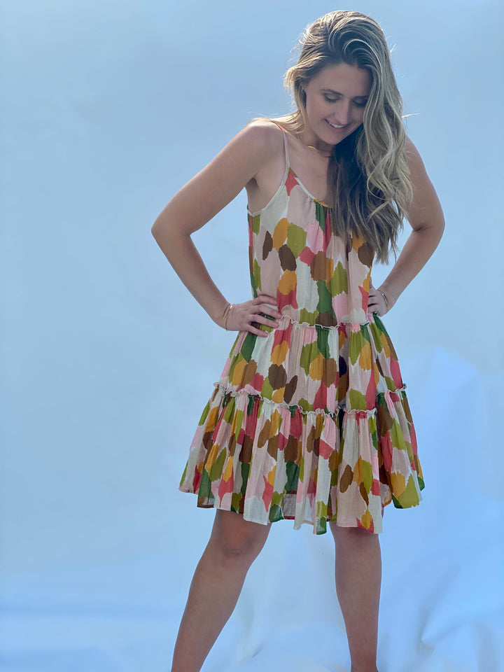 Multi Color Cotton Shift Dress