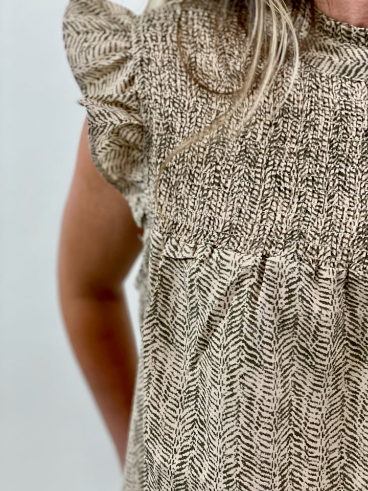 Ruffled Smocked Top