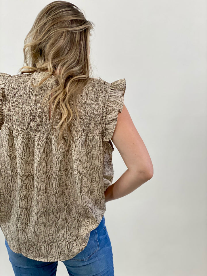 Ruffled Smocked Top