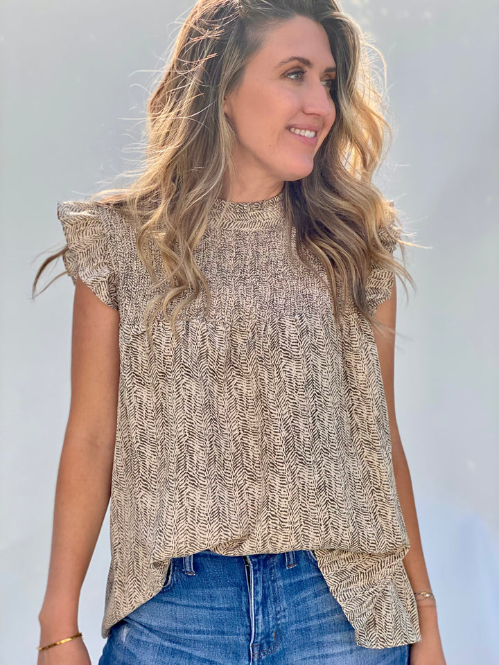 Ruffled Smocked Top