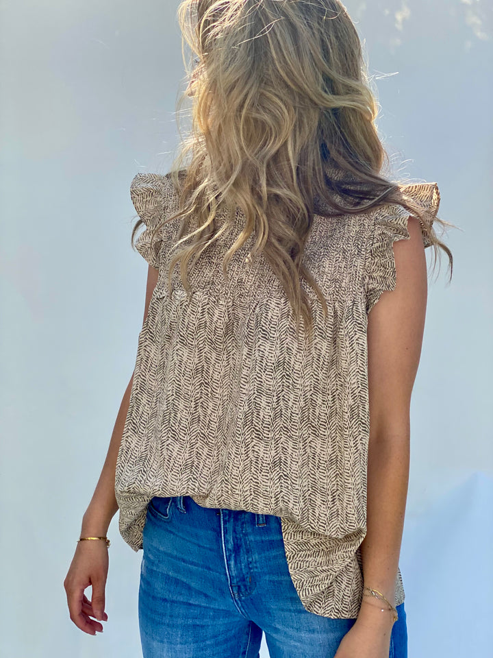 Ruffled Smocked Top