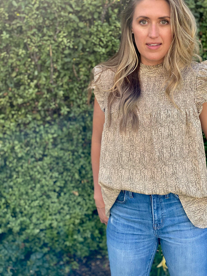 Ruffled Smocked Top