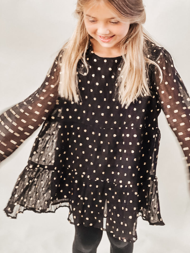 Gold Dot Tunic - Girls