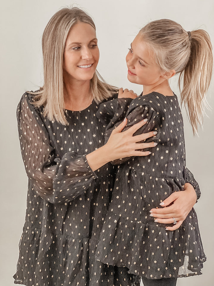 Gold Dot Tunic - Girls