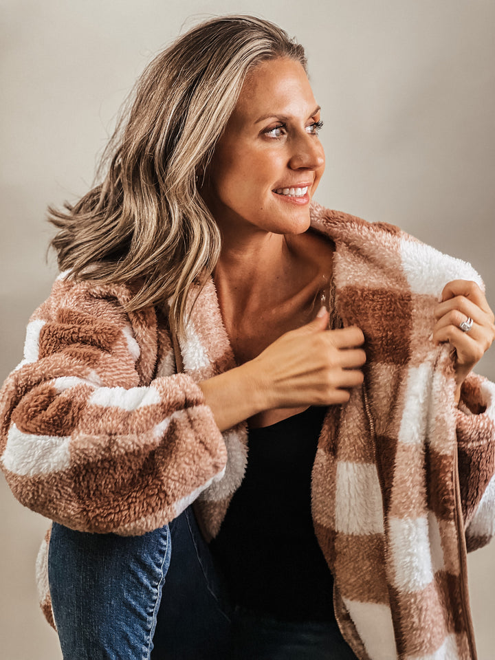Plaid Teddy Jacket