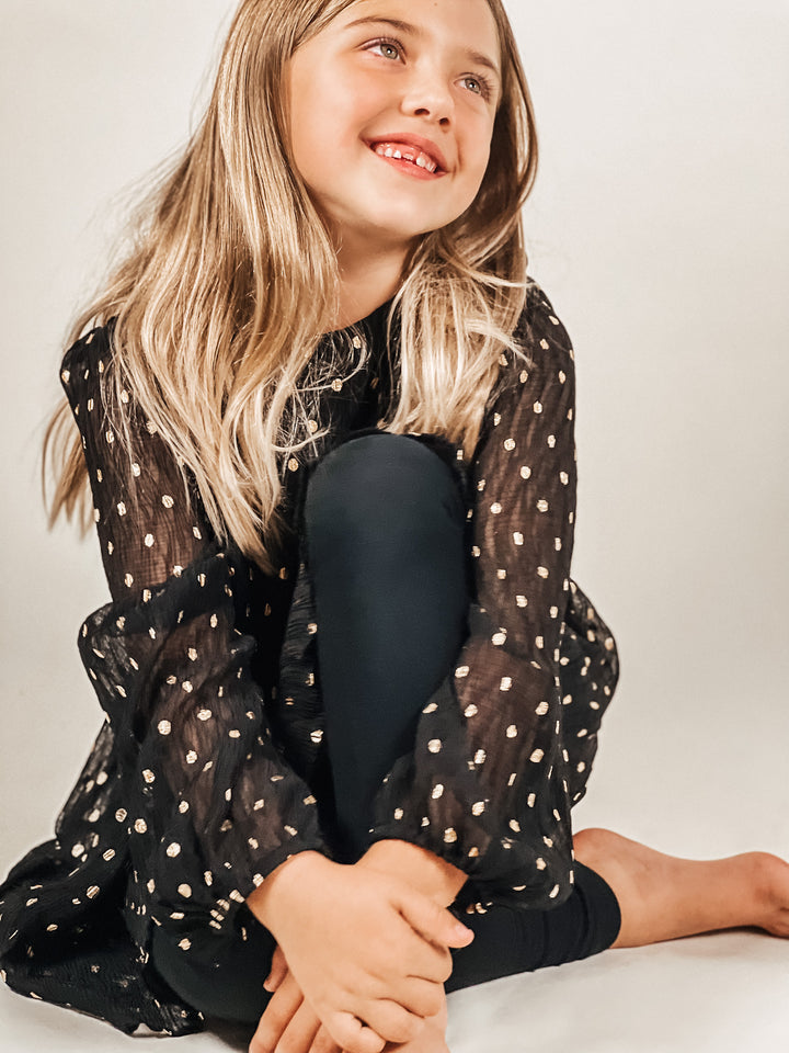 Gold Dot Tunic - Girls