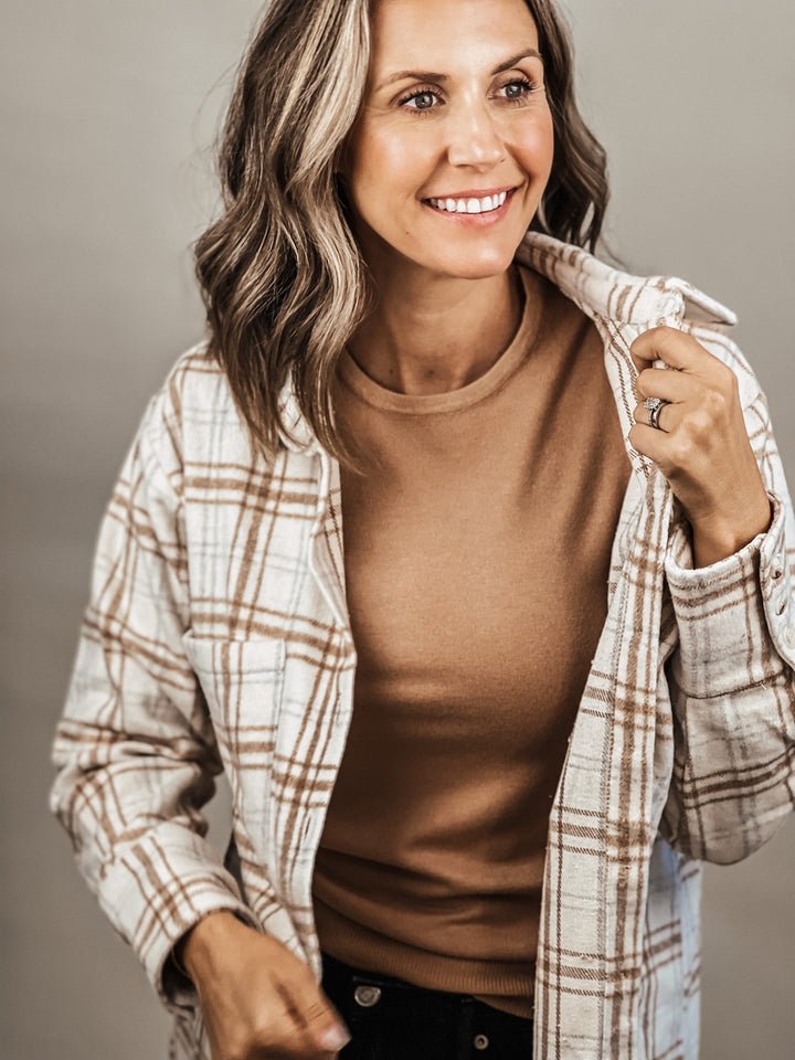 Cozy Plaid Shirt Jacket