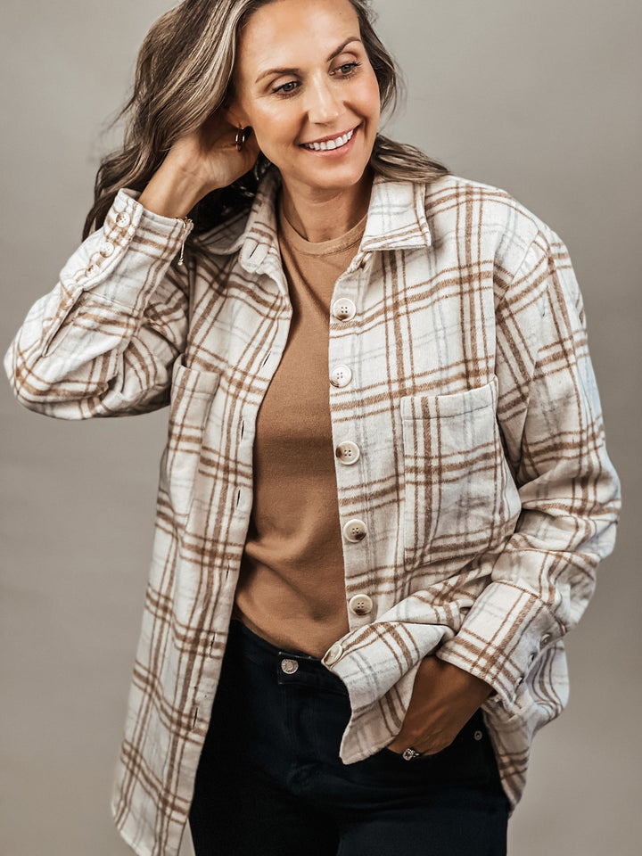 Cozy Plaid Shirt Jacket