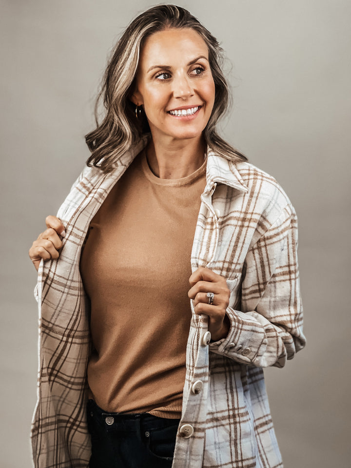Cozy Plaid Shirt Jacket