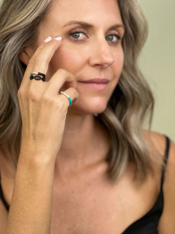 Hammock Enamel Ring