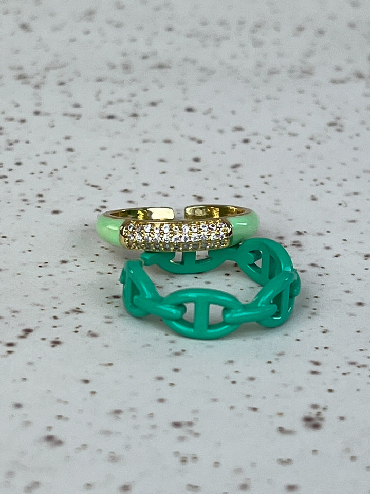 Hammock Enamel Ring