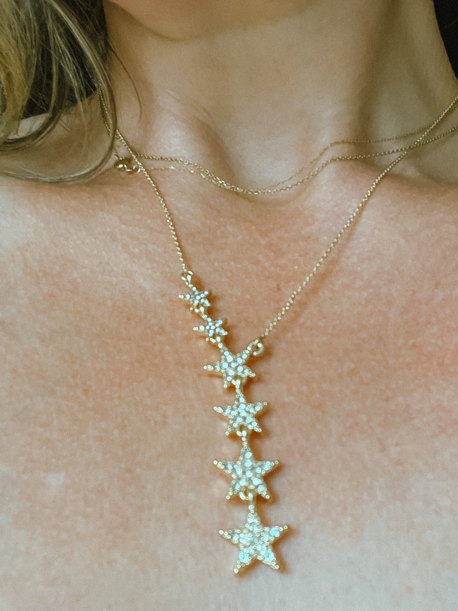 Falling hot sale star necklace