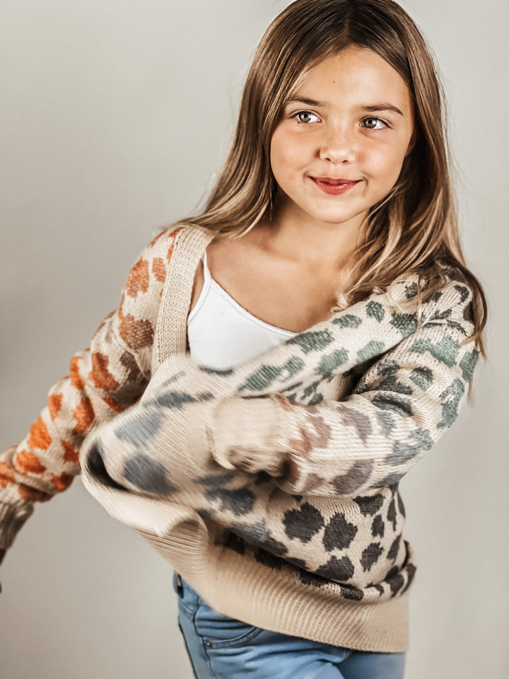 Cheetah Cardigan - Girls