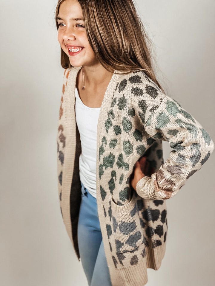 Cheetah Cardigan - Girls